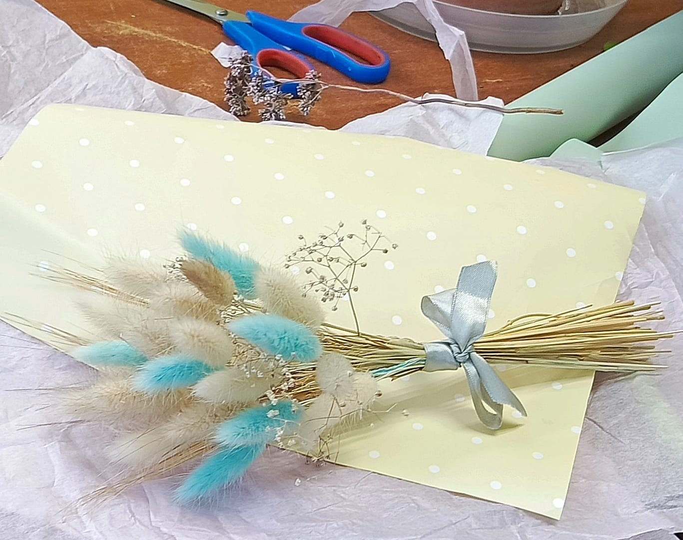 Букет Нежный /сухоцветы/ лагурус