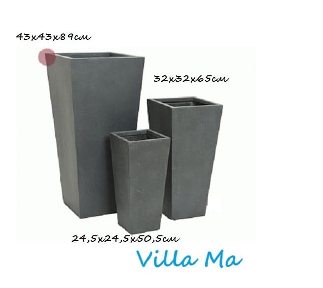 Кашпо уличное высокое фибр.