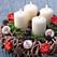 Веночки на стол для свечей из свежей пихты Нобилис