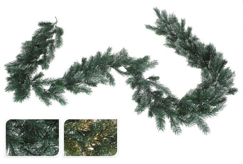 Гирлянда хвойная с блеском 180см искусств.