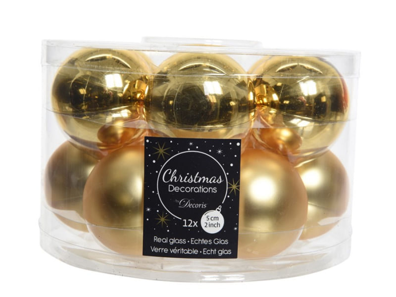 Набор фигур новогодних ШАРЫ 12шт для ёлки