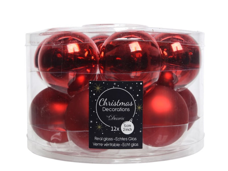 Набор фигур новогодних ШАРЫ 12шт для ёлки