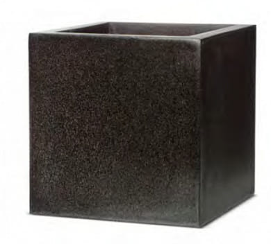 Кашпо из фиброцемента Сканди черный гладкий Capieurope