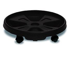 Подставка под горшок на колесах пластик