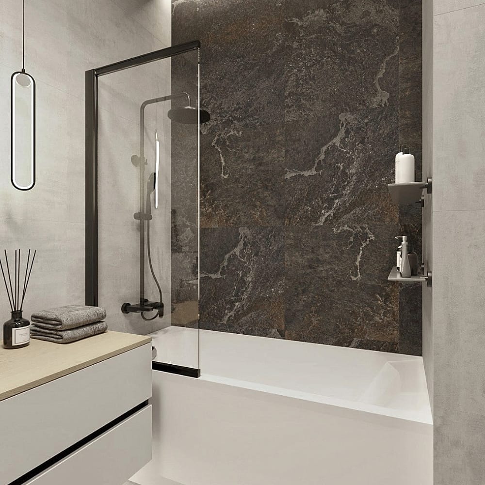 Душевой комплект со смесителем, черный Soft-touch WasserKraft A17401