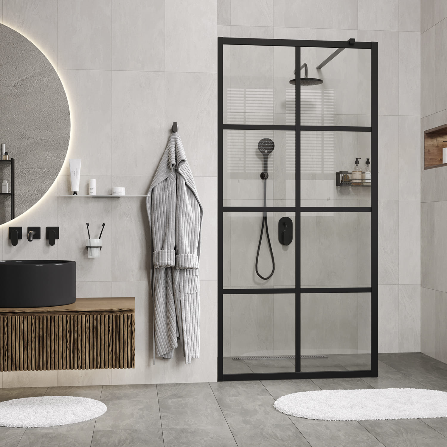 Душевая перегородка WasserKraft Glan 66W39