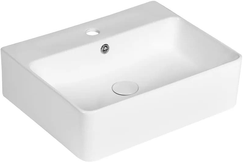 Раковина накладная CheruttiSpa прямоугольная, с отверстием под смеситель, CR0094