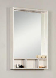 Зеркальный шкаф Акватон Йорк 60 Белый/Выбеленное дерево