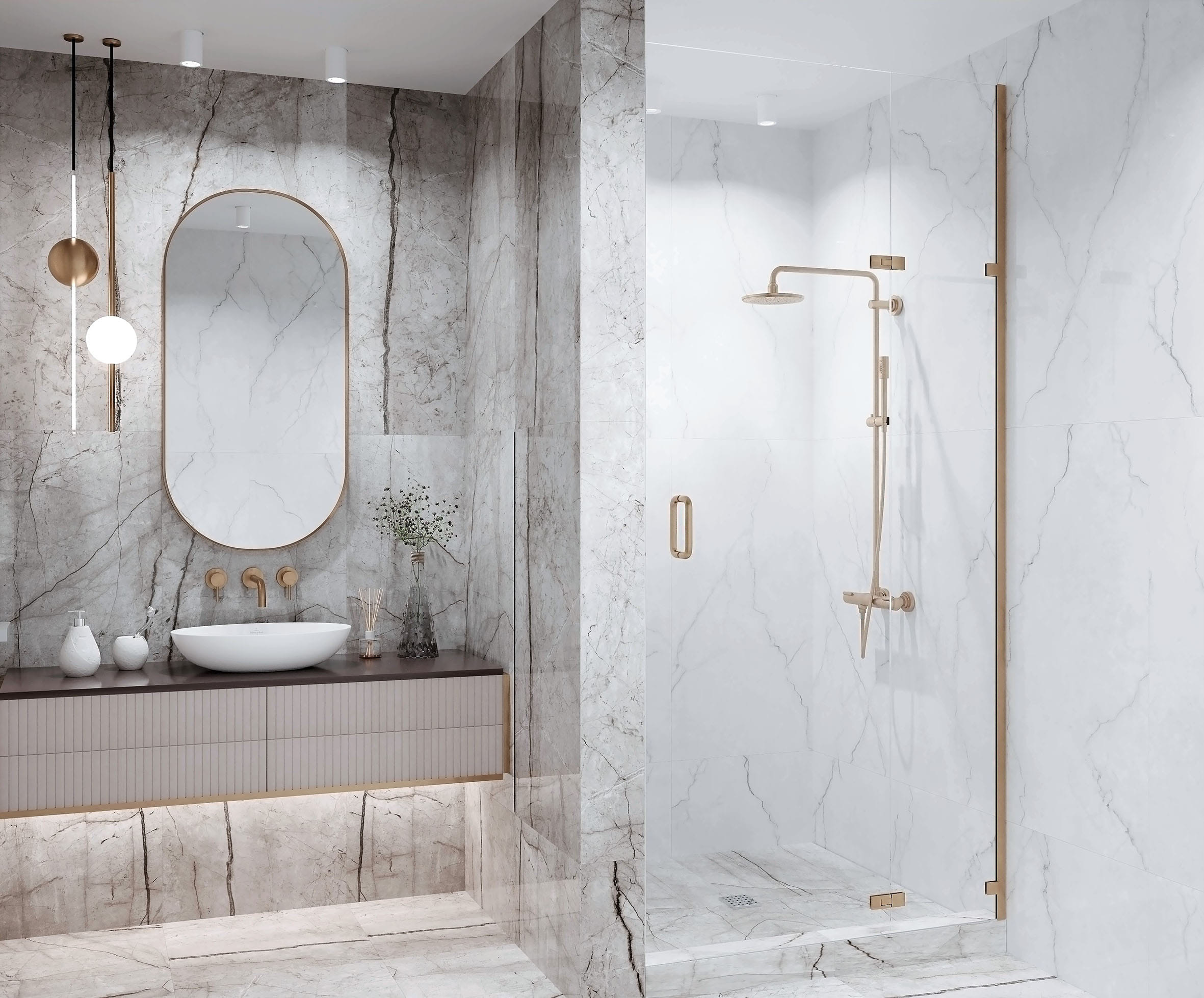 Керамический гранит 60x120 Obsidian Moss Grey Polished