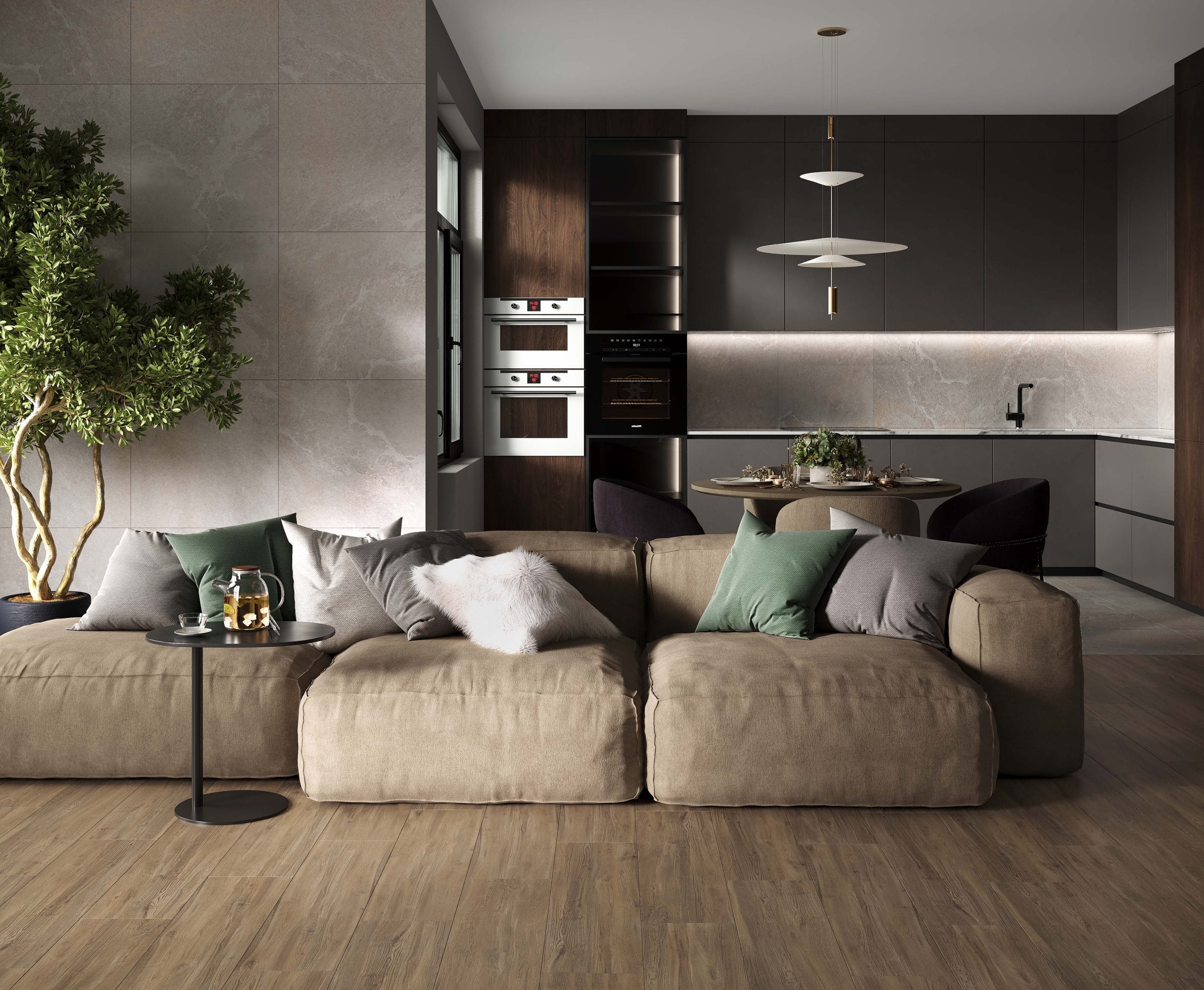 Керамический гранит Laparet 20x80 Tabula Beige бежевый мат