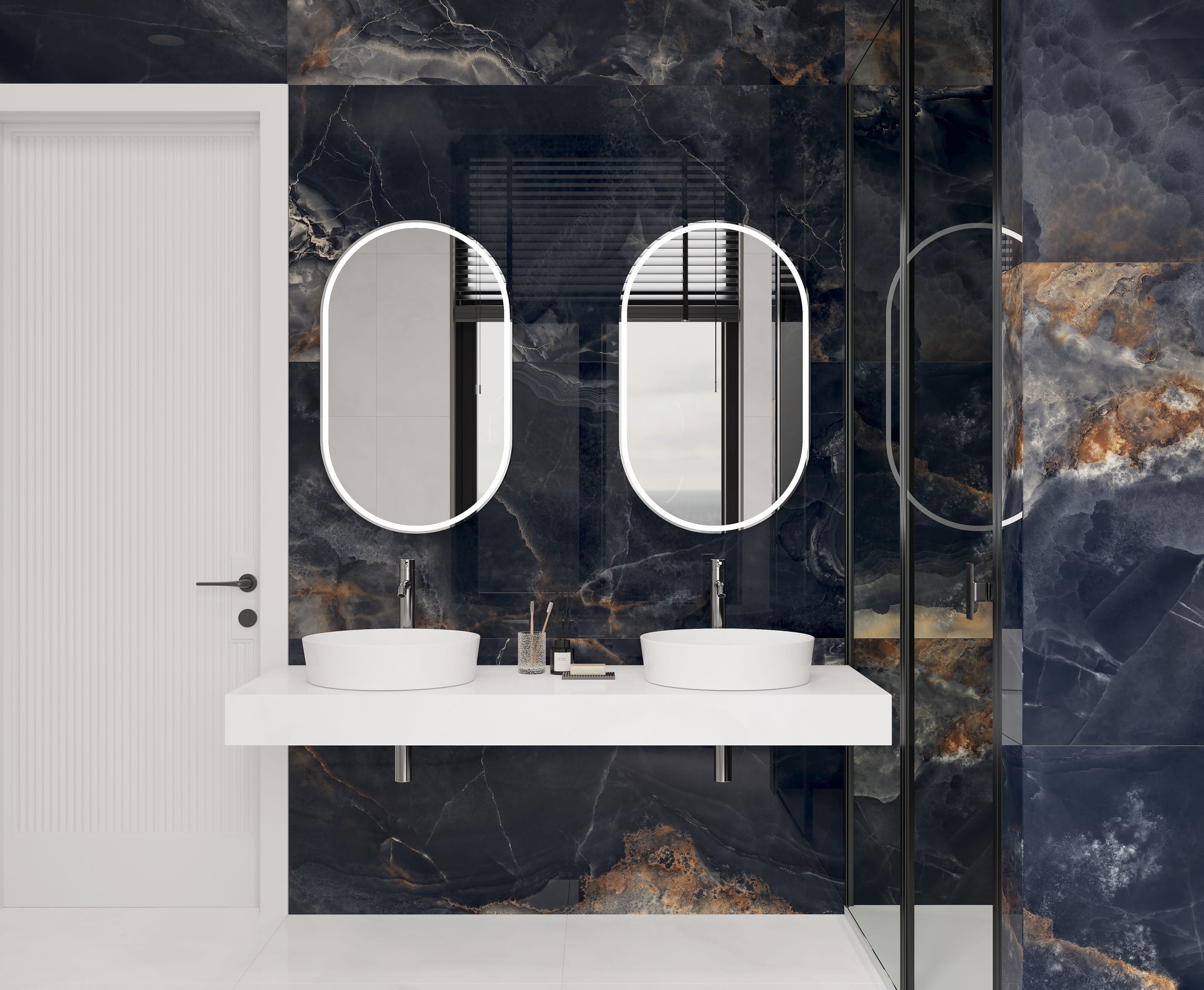 Керамический гранит Laparet 80x160 Interstellar Black HG polished