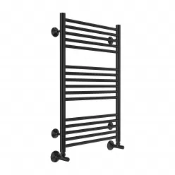Полотенцесушитель Терминус Аврора П8 500х800 чёрный мат, уголок со сгоном 761SCH0504, эксцентрик SLM023 SL